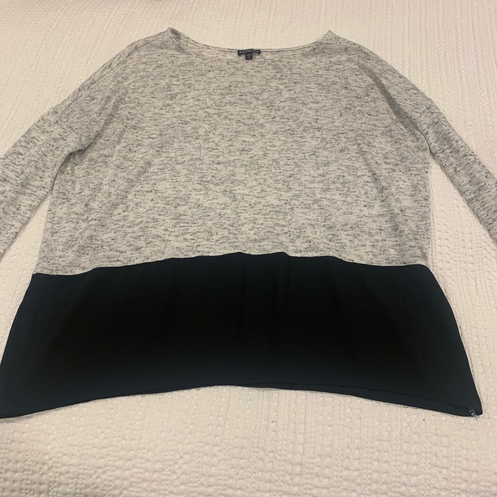 Gray long sleeve with sheer bottom